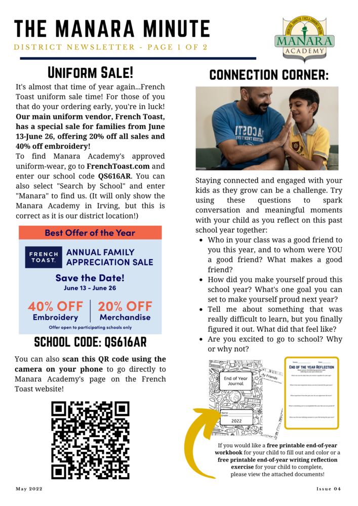 The Manara Minute District Newsletter Issue 4
