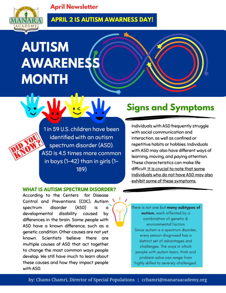 Autism Awareness Month Newsletter