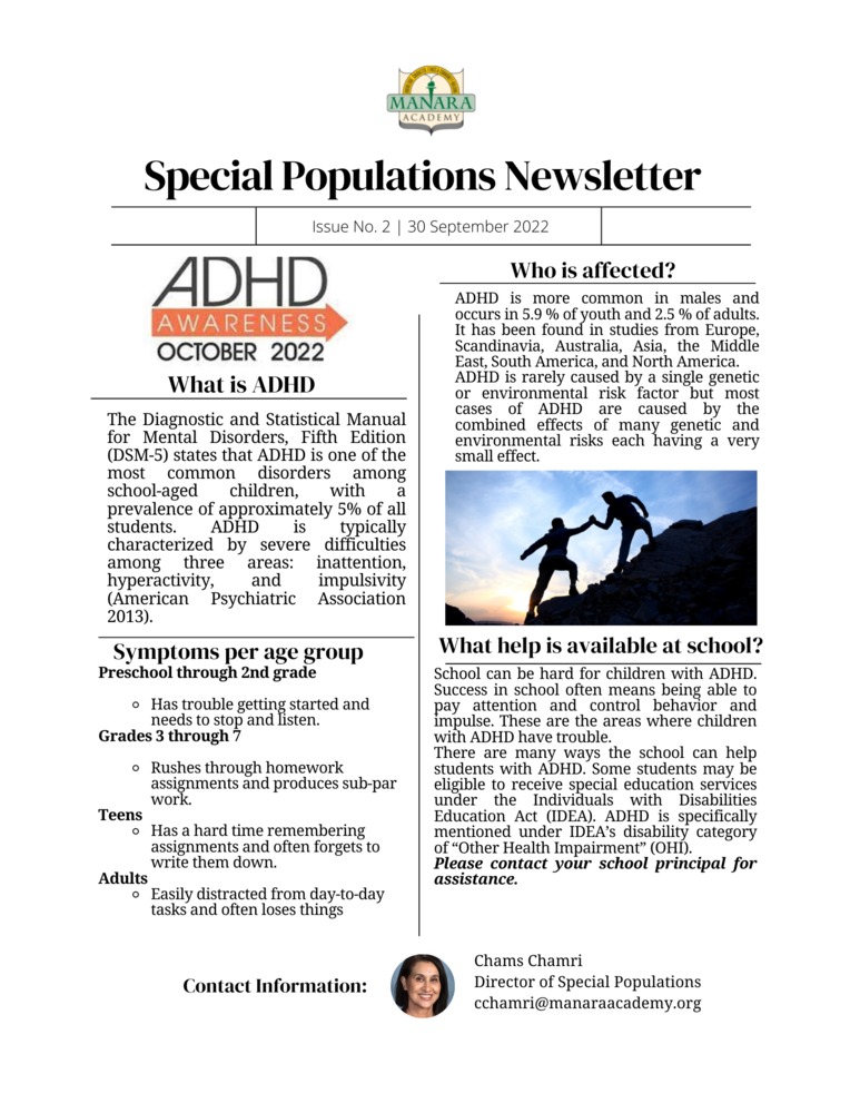 Special Populations Newsletter