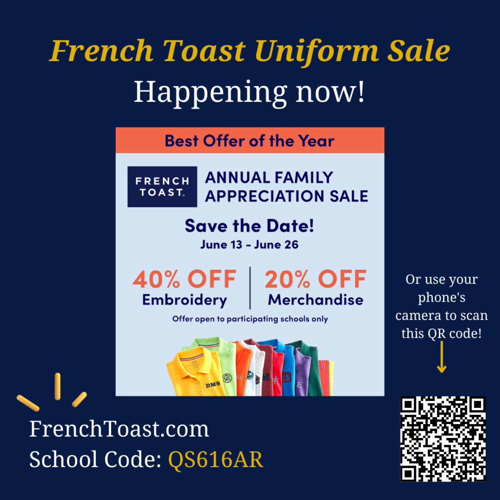 French Toast Uniform Sale graphic