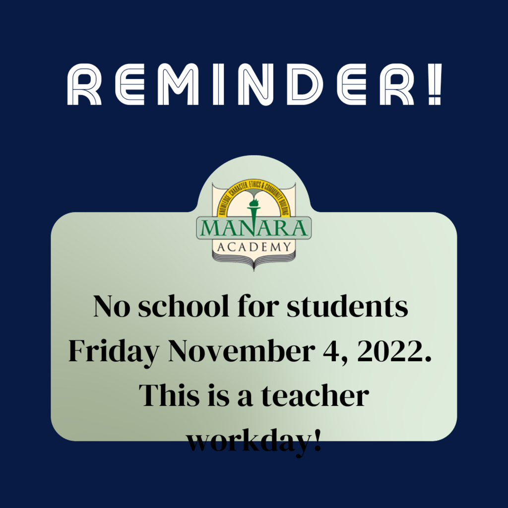 No school 11/4/22 reminder