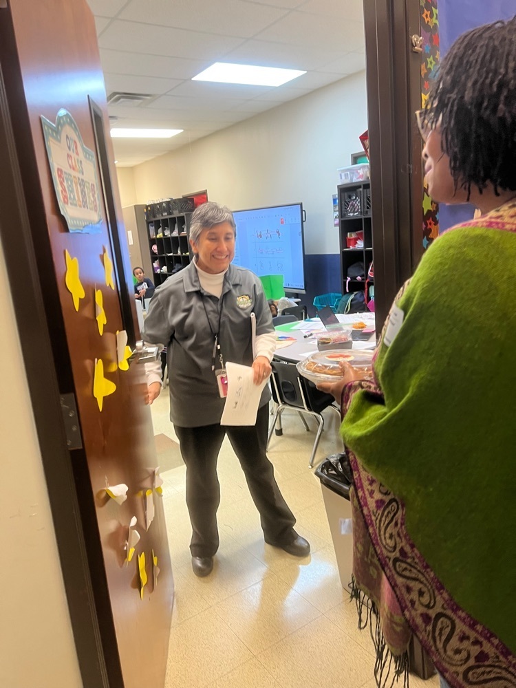 pies handed to teachers