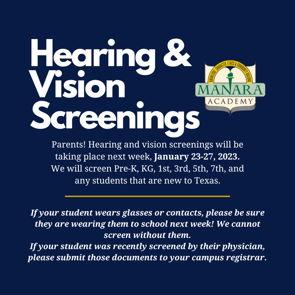 Hearing and vision screening information
