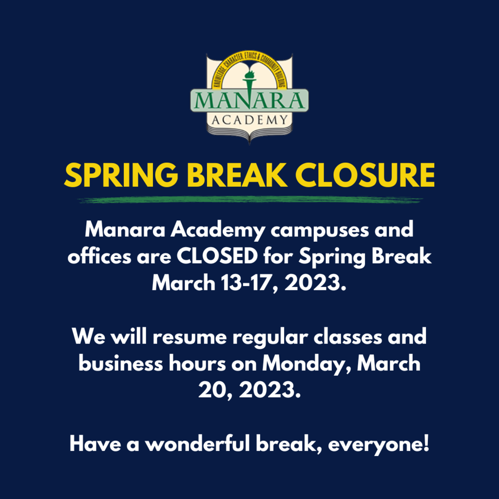 Closed for Spring Break