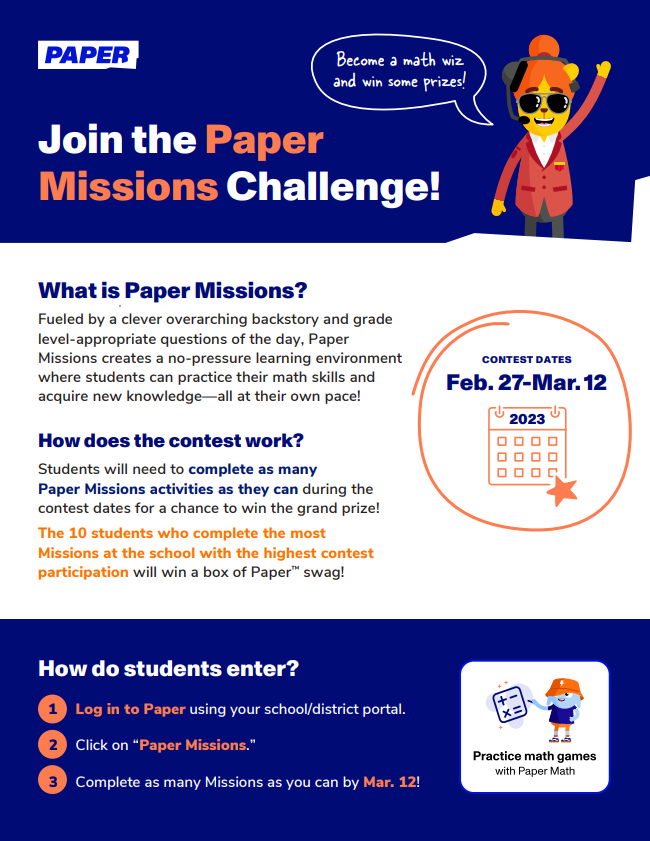 Paper Missions Info